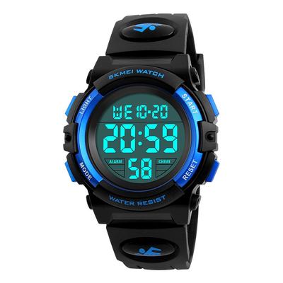 Skmei Boys Waterproof Outdoor Sports Watch Electronic LED Digital Multifunction Girls Kids Wristwatch with Alarm Backlight Small,1.69" Blue