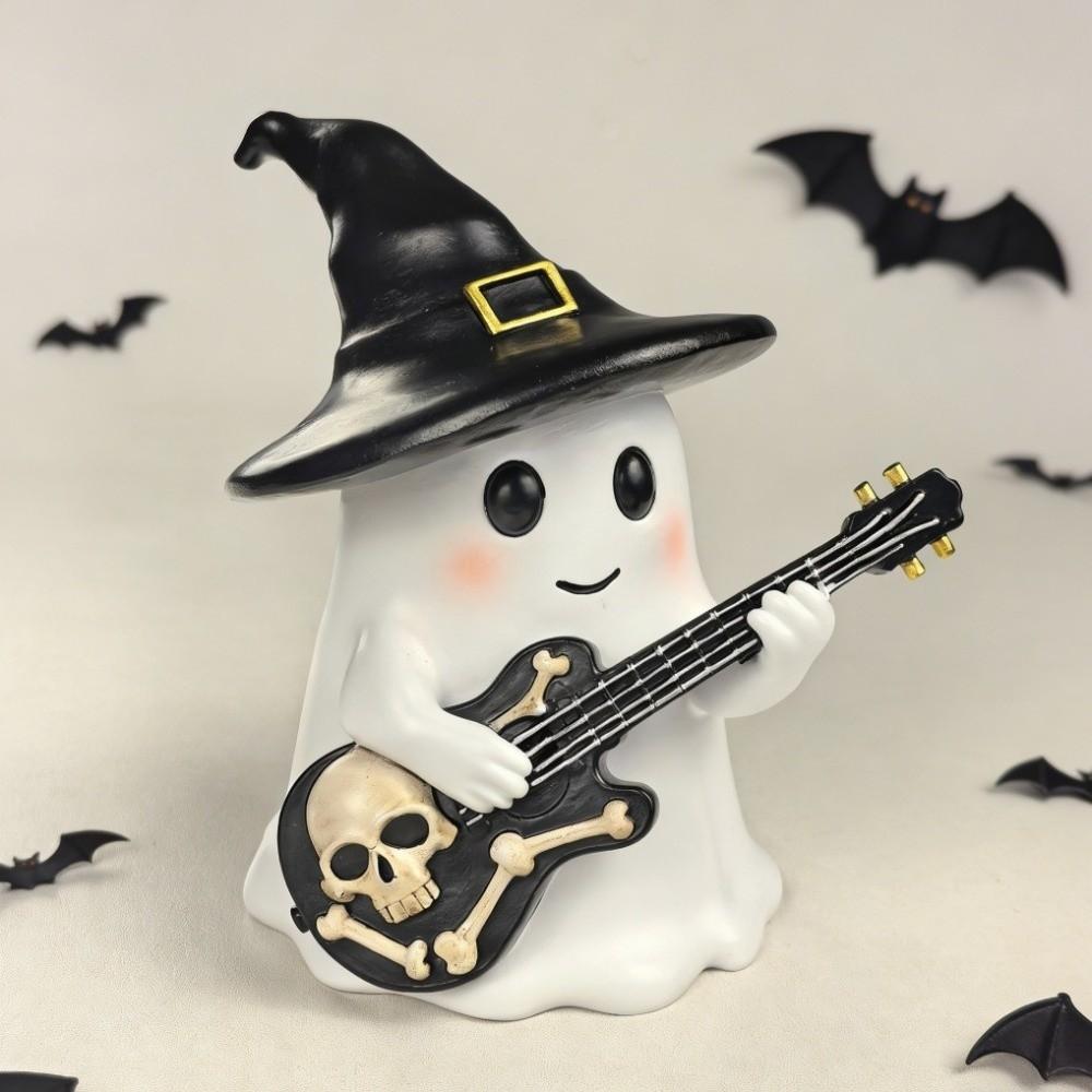 Resin Ghost Night Light USB Powered Spooky Ghost Figurine Witch Desktop Figurine  Bookshelf