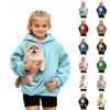 Sudadera con capucha de manga larga para niños y niñas, informal, cómoda, para otoño e invierno, sudadera con capucha sin cierre