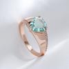 Fashion Unique Green Stone Big Ring For Women Mosaic Natural Zircon With  Rose Gold Color Vintage Wedding Jewelry