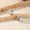MODIAN Oval Moissanite Lab Diamond Ear Buckle 925 Sliver Exquisite Sparkling Hoop Earrings For Women Fine Jewelry