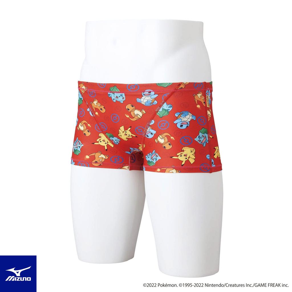 MIZUNO EXER SUITS Short Spats for Competitive and Training Swimwear N2MB2586 Size S Men's (Pokémon) 62 Red,