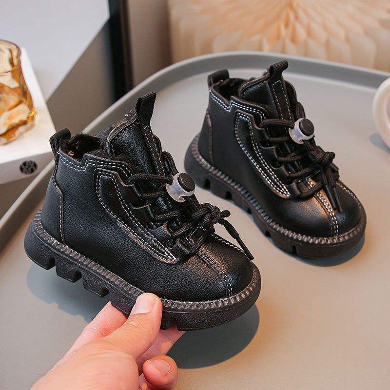 Children's Shoes 2025 Winter Shoes Extra Thick Girls Snow Boots Piled Thickened Baby Cotton Boots Boys Martin Boots