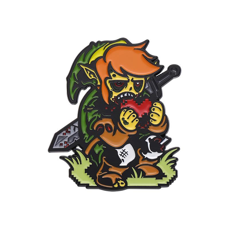 Eyecatching Zombie Cartoon Character Brooch Pin With Durable Metal Design For Everyday Use
