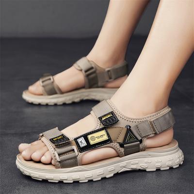 FashionLeather Men's Sandals Slip On Summer Outdoor Non-slip Hiking Trekking Shoes for Men Canvas Beach Slippers Casual Sneakers Men