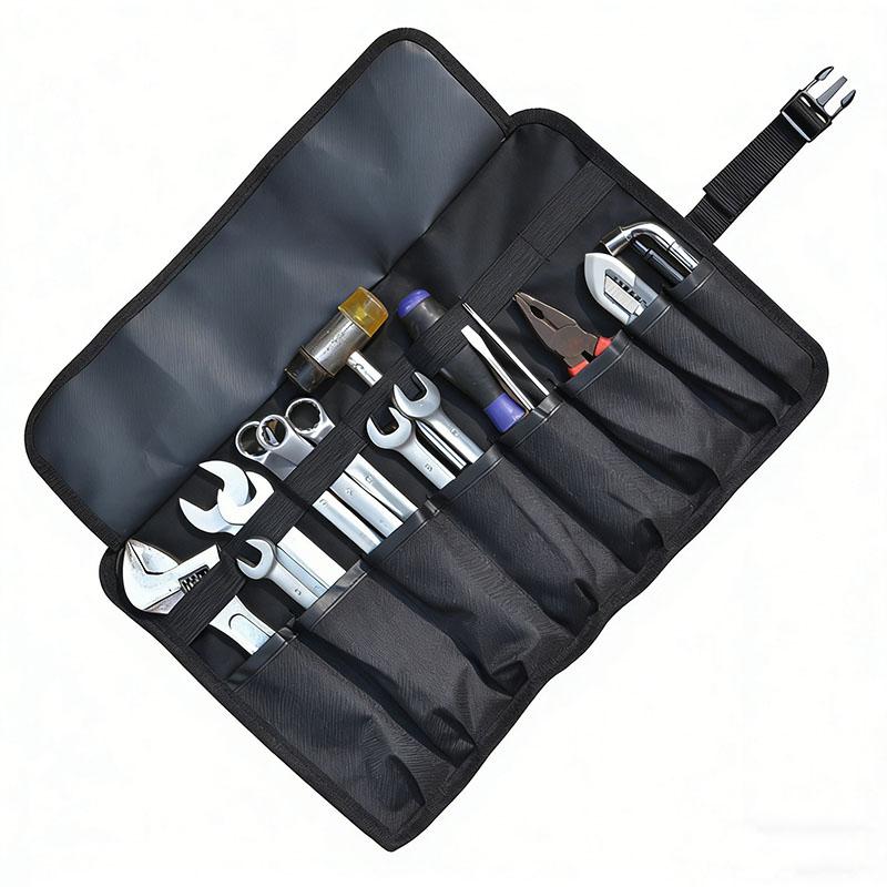Heavy Duty Foldable Tool Roll Storage Bag Oxford Cloth Portable Wrench Pouch for Construction Worker Contractor Daily Use