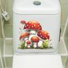 Creative Red Mushroom Stickers - Bathroom and Toilet Decorative Wall Stickers for The Bathroom and Toilet Area