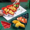 Albero di Natale Creativo Piatto Frutta Diviso Vassoietto Caramelle Frutta Secca e Semi di Melone Scatola Contenitore