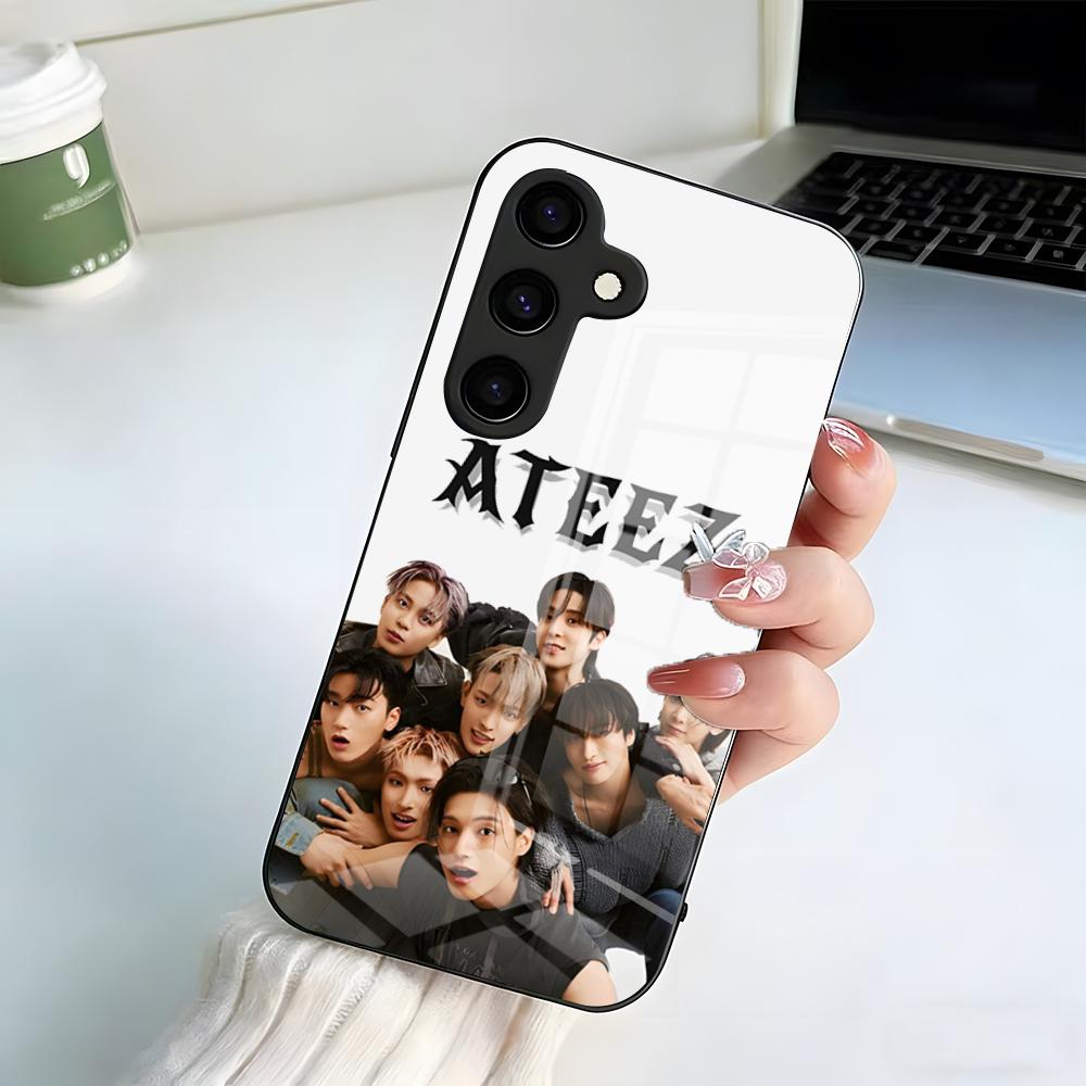 Korean Pop A-ATEEZs Phone Case For Samsung A25 A13 A33 5G A54 A36 A35 A56 A52 A14 Shockproof Glass Cover Samsung A12 4G