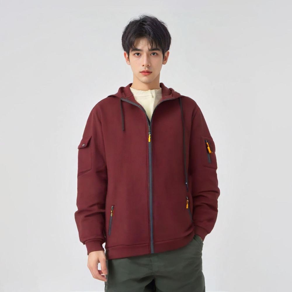 Jachetă sport și fitness mare pentru bărbați de toamnă și iarnă, hanorac casual pentru bărbați, hanorac cu glugă, cardigan cu fermoar, jachetă sport și de agrement pentru bărbați