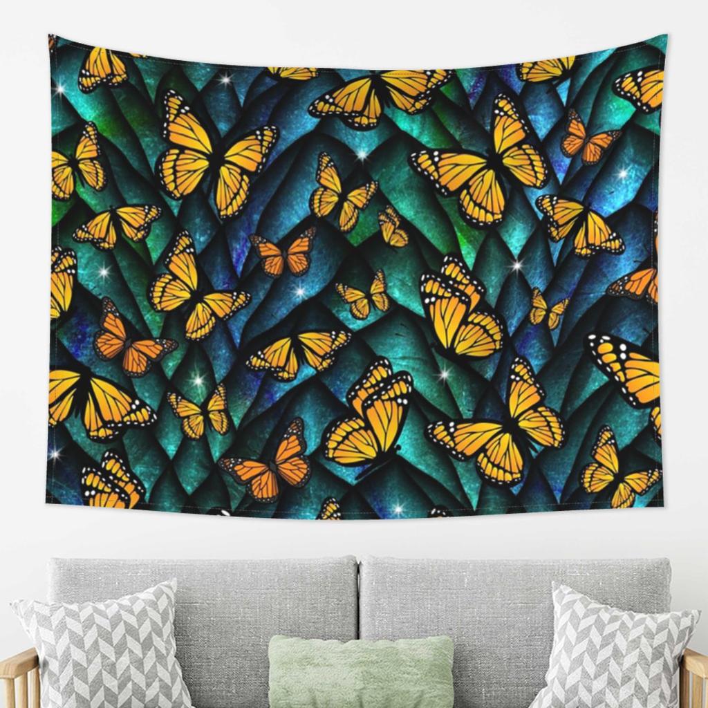 Fantasy Butterfly Dragon Tapestry Decoration Art Aesthetic Tapestries for Living Room Bedroom Home Wall Cloth Wall Hanging