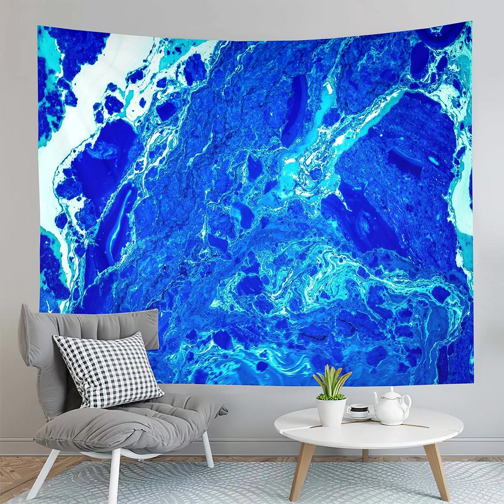 Marbling Tapestry Blue Pink Watercolor Tapestry Abstract Style Tapestry Wall Hanging Tapestries Bedroom Home Living Room Dorm