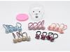 Flashing Bear Hair Ties for Kindergarten Girls - Gentle, Colorful Rubber Bands