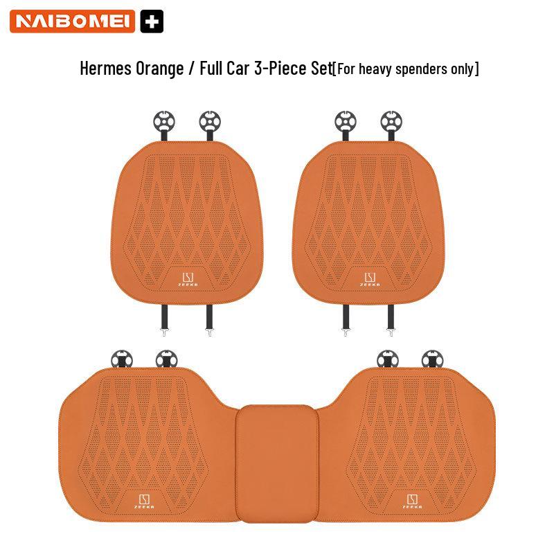 Zeekr 001/X/009 Leather Seat Cushion Set for Front and Rear - Perforated Three-Piece