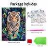 Tiger Pearl Painting Handmade Diy 5D Pearl Painting Kit Home Wall Decoration Art