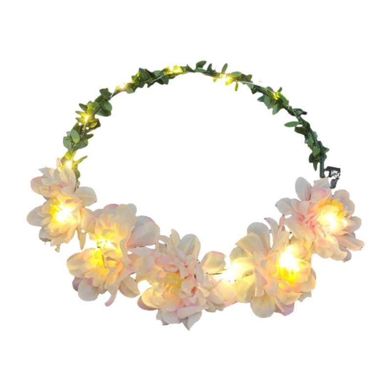 Multipurpose  Led Flower Headband Hair Decorative Wedding Birthday Festival