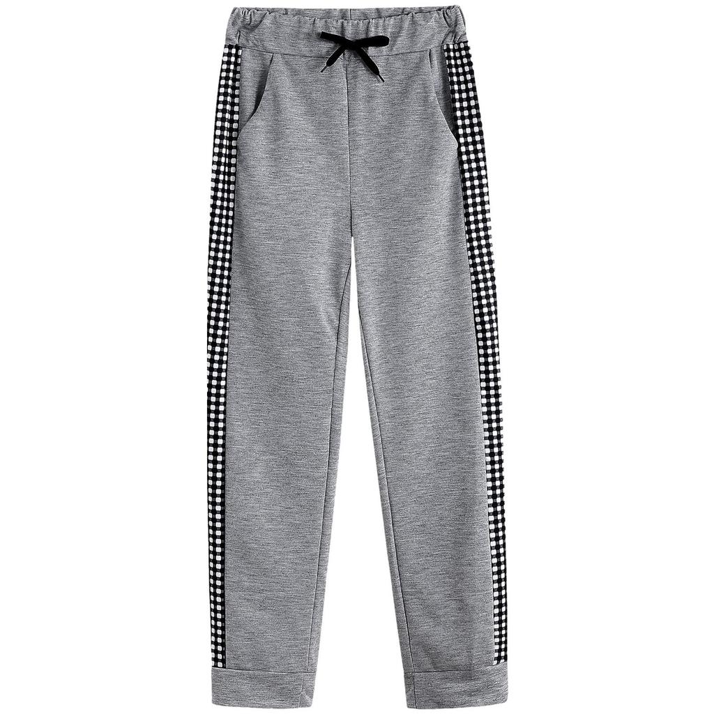 Conjunto de Chaqueta Larga Casual para Mujer con Cremallera y Empalme y Pantalones Largos