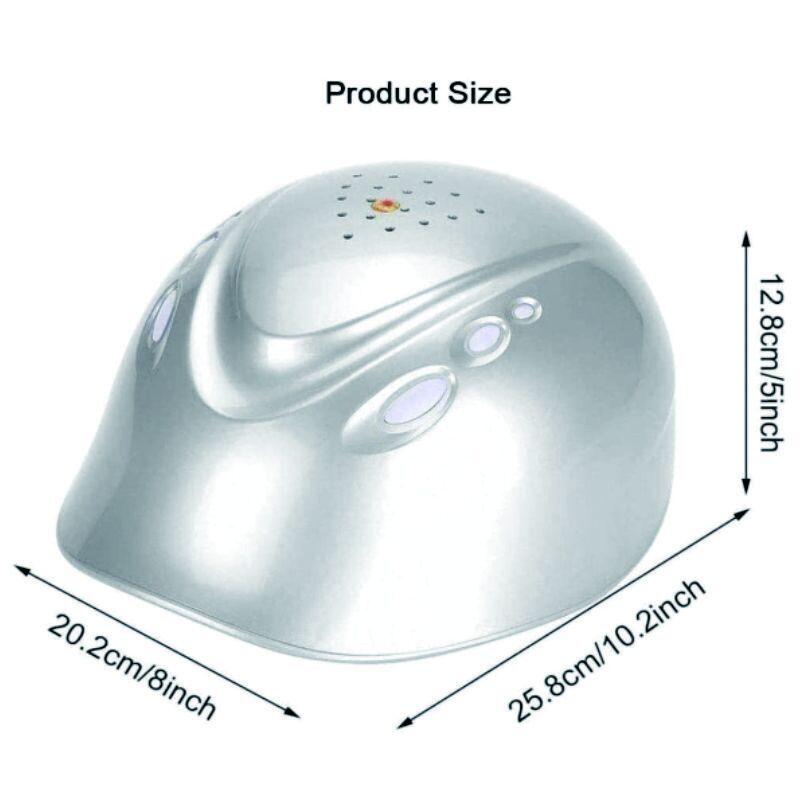 

LLLT 160 диодов шлем для восстановления роста волос, уменьшение выпадения волос, лечение волос, быстрое восстановление волос, против выпадения волос и контроль жирности, парикмахерская шапочка серебряный