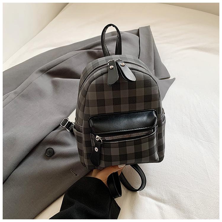 Nischen College-Stil Kontrastfarben karierter Rucksack Damen 2025 Sommer Koreanische Version Trendige Mode Kleiner Rucksack Damen Achseltasche