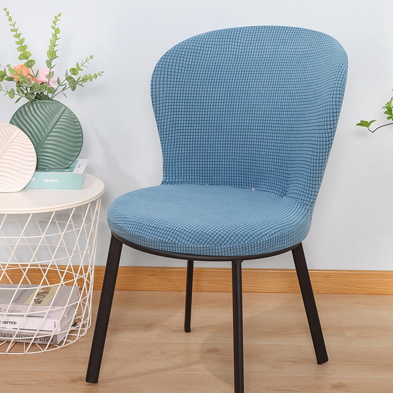 Semi-circular Arc Type Chair Cover Elastic Small Stool Slipcovers Single Low Back Dining Chairs Covers Seat Cover Home Decor