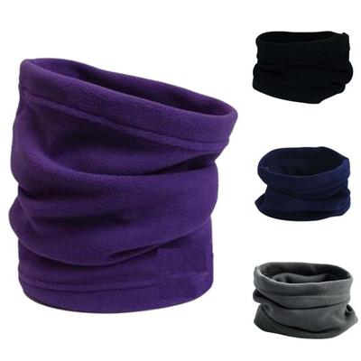 Bufanda para el cuello ajustable de color liso de forro polar para mantener el calor, tubular para esquí, calentador para deportes
