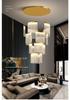 Duplex Large Modern Chandelier for Luxury Villa, Creative Living Room, Hotel Lobby, Sales Office, Loft, and Staircase.