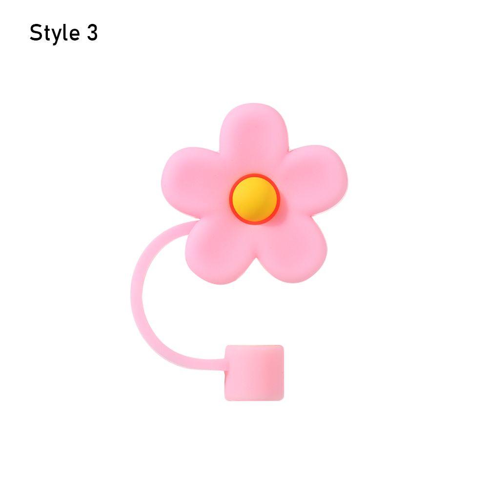 Tekrar Kullanılabilir Sıçrama Geçirmez Silikon Pipet Tıkacı Bardak Aksesuarları İçme Toz Kapağı Pipet Uçları Kapağı