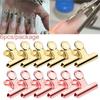 6pcs Russian C Curve Nail Pinching Clips French Nail Form Tips Stainless Steel Acrylic Nails Pinchers Multi Function Tool