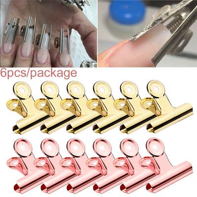 6pz Clip Stringi Unghie Russian C Curve Punte per Unghie French Acciaio Inossidabile Pinze per Unghie Acriliche Strumento Multifunzione