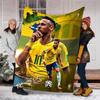 1pc Neymar1 Theme Blanket - Digital Print, Polyester, Cozy for All Seasons, Perfect for Outdoor, and Travel
