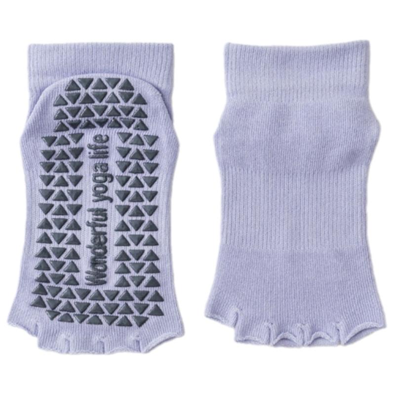 Antiskid Toe Separator Gym Socks Cotton Lightweight Design Secures Fit Yoga Pilates Open Toe Ankle Socks for Women