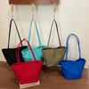 Korean Bucket Bag, Nylon Cloth Vegetable Basket, Tote Bag, Women'S Versatile And Light Commuter Bag, Large Capacity Shoulder Bag, Underarm.