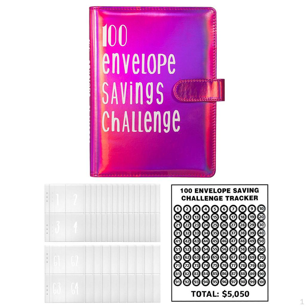 100 Envelopes Money Saving Challenge Binder A5 Savings Book