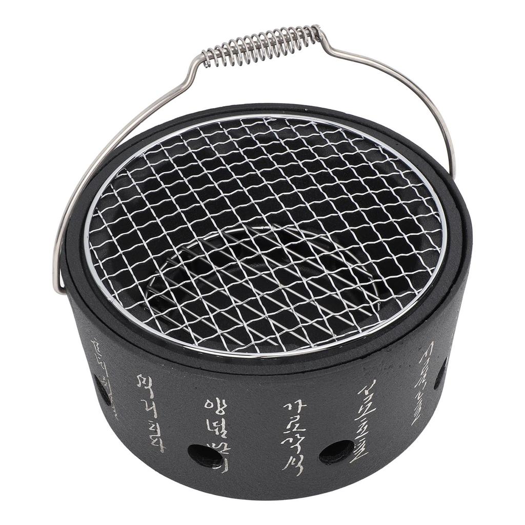 BBQ Stove Aluminum Stainless Steel Multifunctional with Portable Handle Food Charcoal Stove for Tea