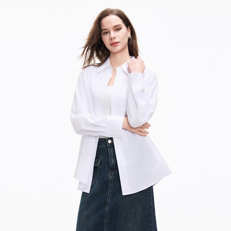 Elegant Loose Fit Long Sleeve Cotton Shirt S