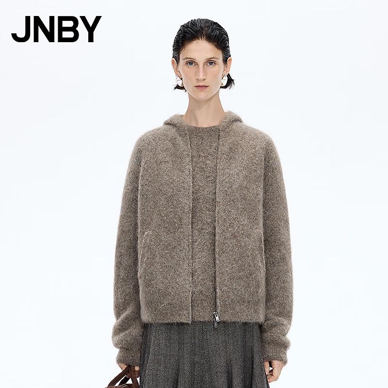 JNBY 2025 Winter Hooded Knit Cardigan