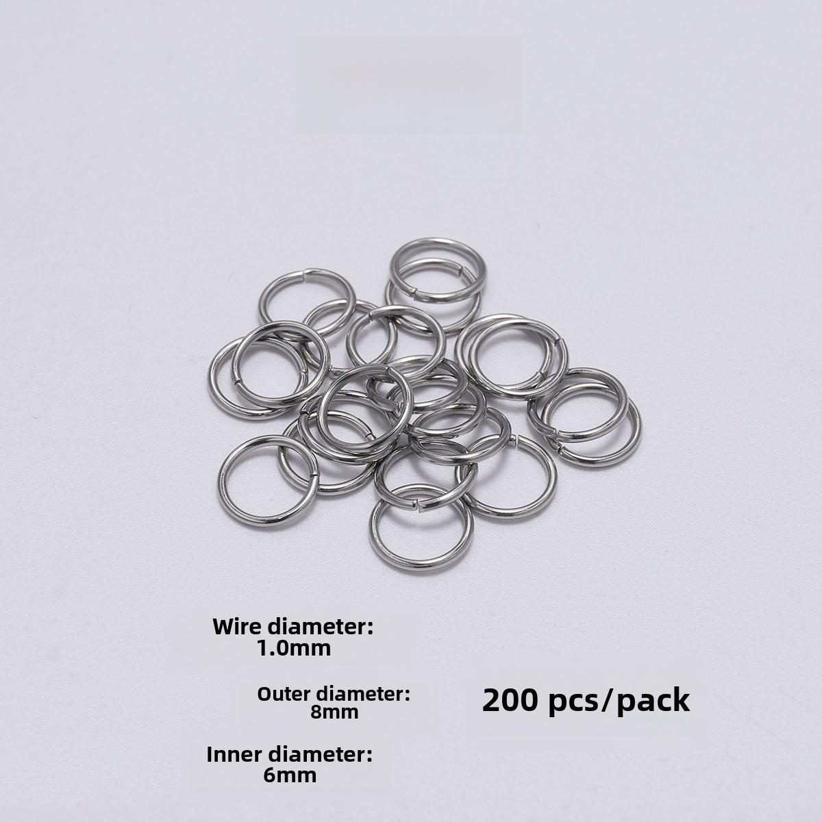 

Плоское одинарное соединительное кольцо из нержавеющей стали для ювелирных аксессуаров своими руками 1.0*10mm, 200pcs/pack