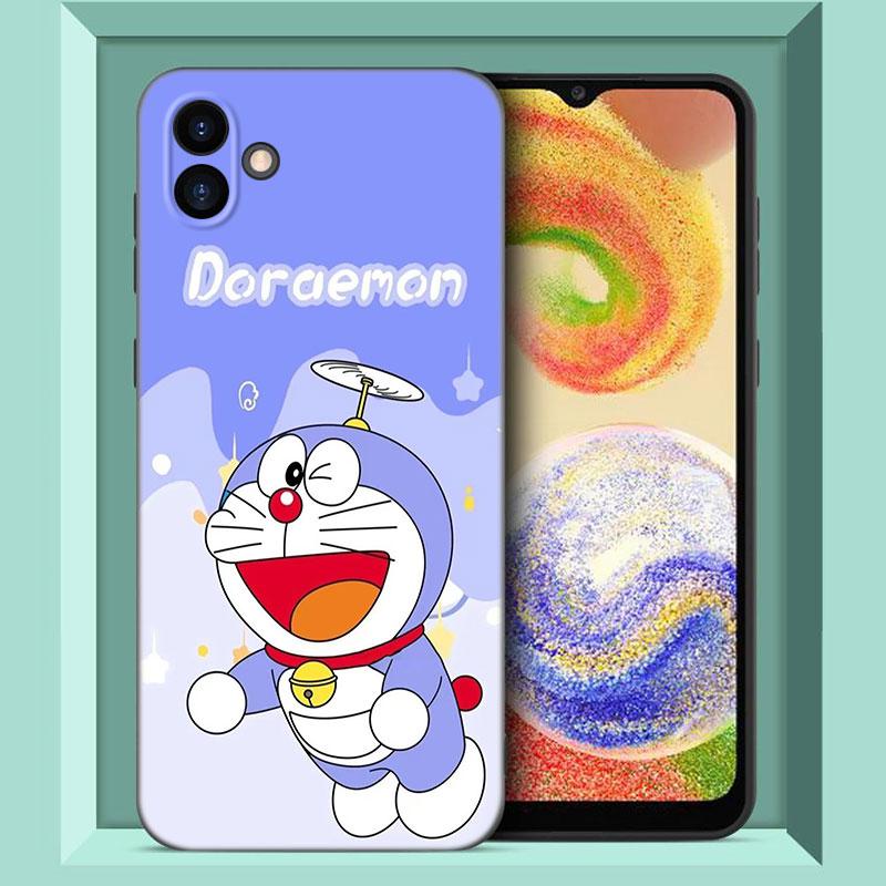 Cartoon Anime Doraemon Phone Case For Samsung Galaxy A01 A03 Core A04 E A02 A05 A10 A20 A21 A30 A50 S A6 A8 Plus A7 Black Cover