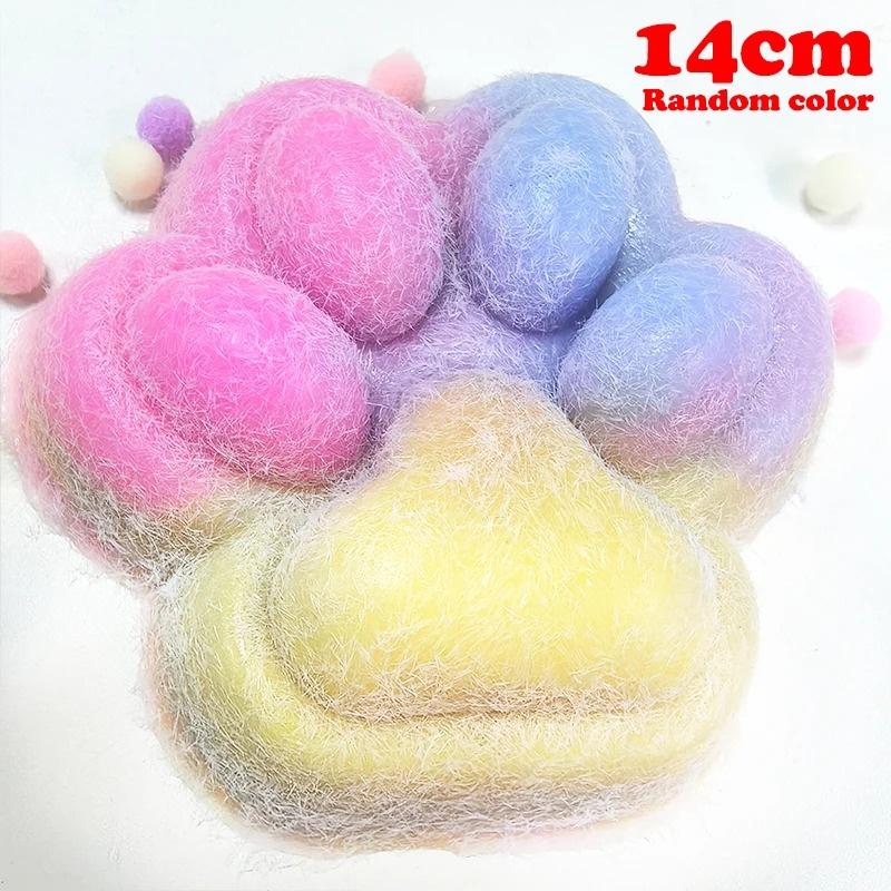 14cm Farbverlauf Katzenpfote Knet-Dekompressionsspielzeug Squishy Fidget Spielzeug Entspannung Squeeze Spielzeug Langsam zurückfedernd Stressabbau Katzenkrallen-Spielzeug