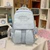 Schoolbag new cute cute cute polka dot lace rabbit ears backpack commuting versatile large capacity student bag