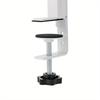Clamp-On Desk Shelf – 2-Tier Under/Over Desk Storage Organizer with Guardrail – White