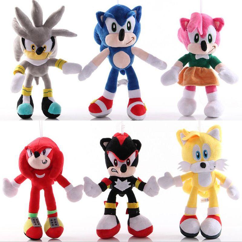 Adorable 28cm Sonic The Hedgehog Shadow Amy Rose Knuckle Tail Plush Toy For All Ages