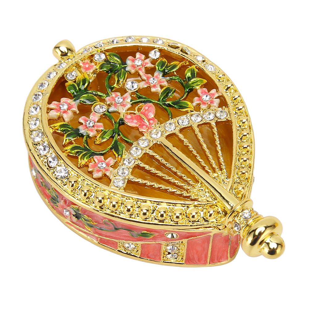 Prydnadslådor Fläktformade Vackra Dekorativa Gångjärnsförsedda Prydnadslådor för Förvaring av Smycken