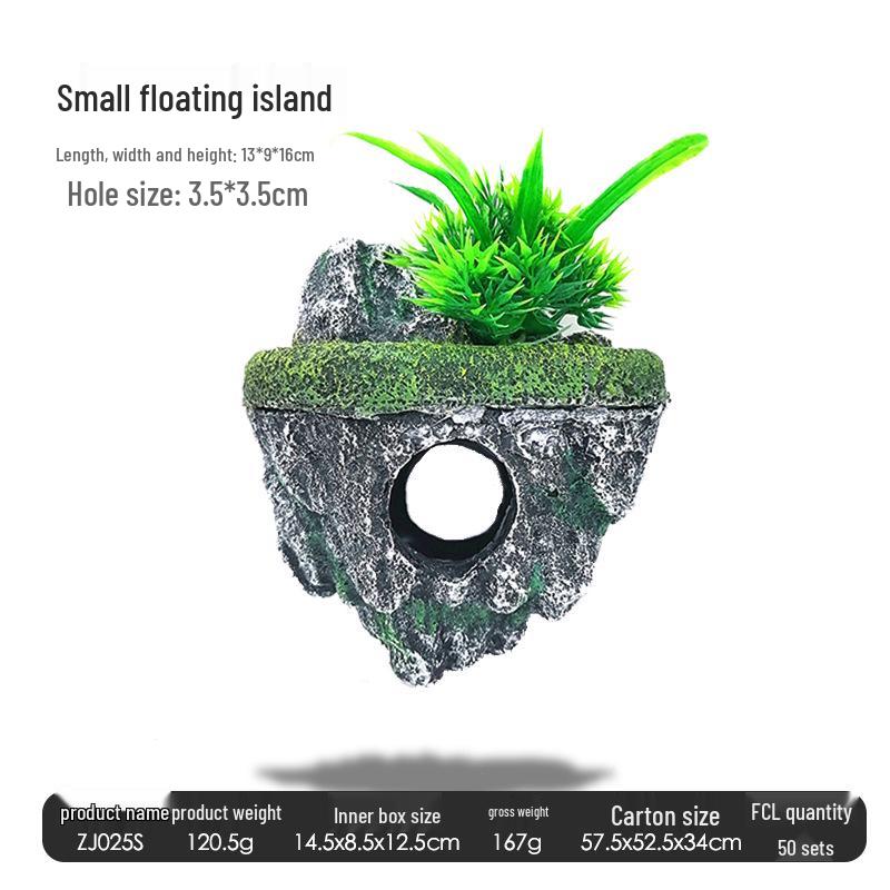 Floating Aquarium Stone Decoration – Ecological Scenery, Rockery, and Hiding Cave Ornament
