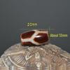 Tibetan Dragon Pattern Bloodshot Dzi Bead Pendant