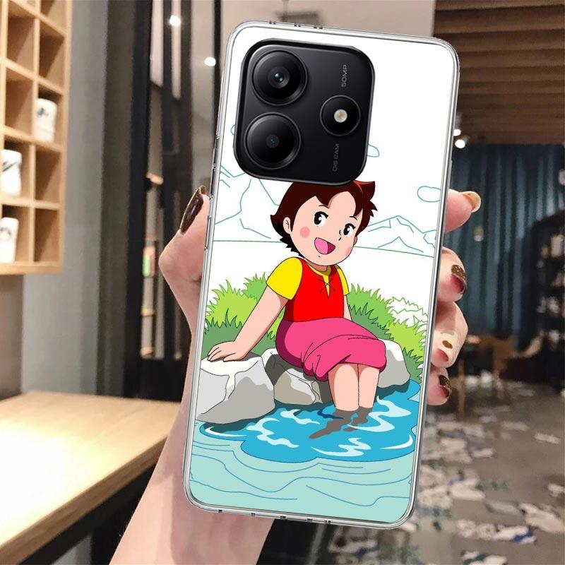 Heidi Cute Cartoon Silicon Phone Case For Xiaomi Redmi Note 14 14S 13 12 12S 11 Pro Plus 11S 10 10S 11T 11E 4G 5G Soft Cover