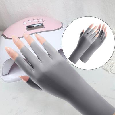 Yousheng 1 Paar Nail Art Handschuhe Effektiver Blockierender Fingerschutz Halbfinger Atmungsaktiv Kühlend Anti-UV Dünne Reit- Radsport Sonnenschutzhandschuhe Nagel