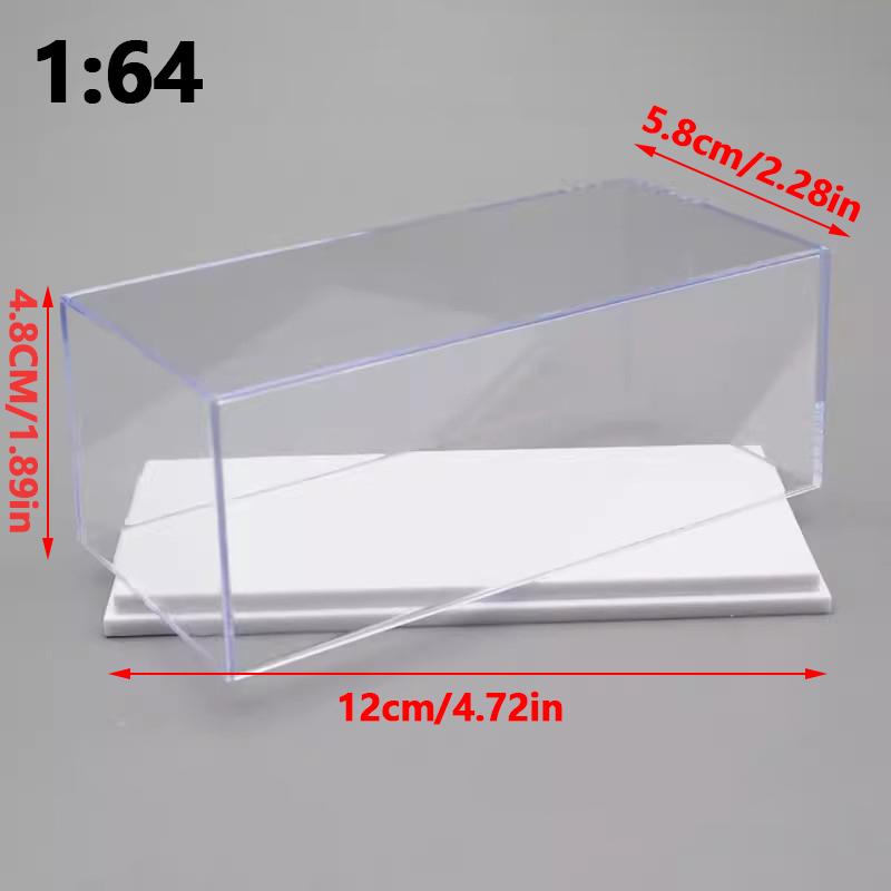 1/43 Transparent Acrylic Hard Cover Case Display Box For Car Model Figure Collectible Miniature Storage Box Dustproof 1PC E