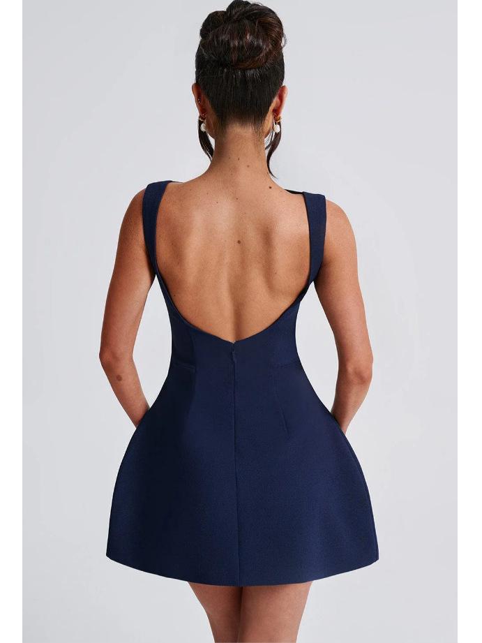 Women's Petite Sleeveless Summer Dress - Pear-Shaped, Waist-Slimming, Sweet and Simple Design