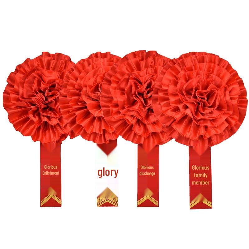 Ceremonial Red Silk Glory Flower Rosette (10-Pack) 13cm